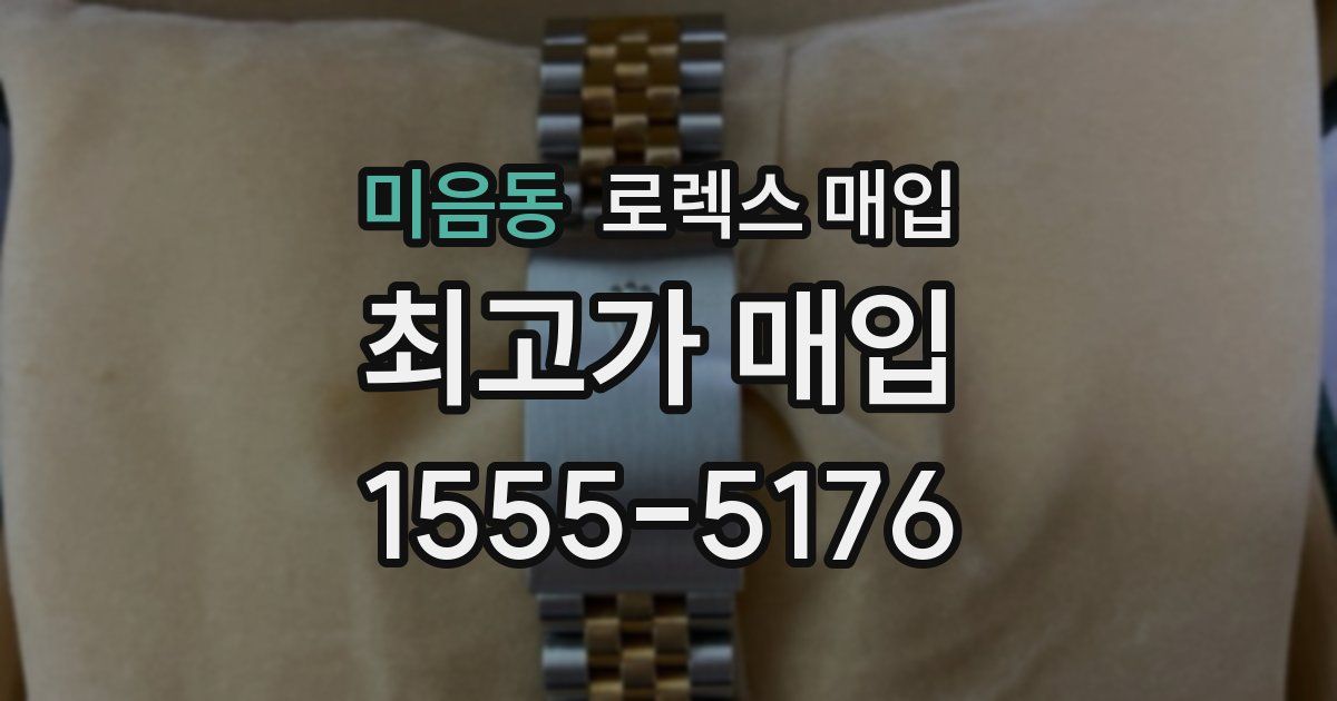 미음동 로렉스 매입