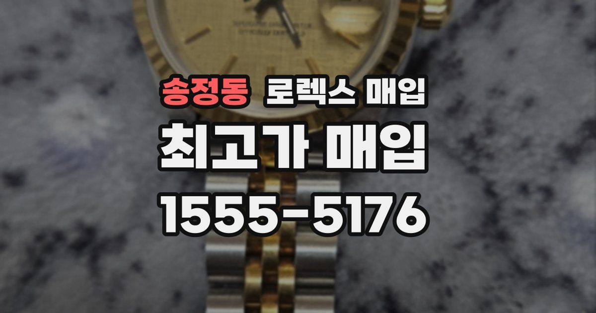 송정동 로렉스 매입