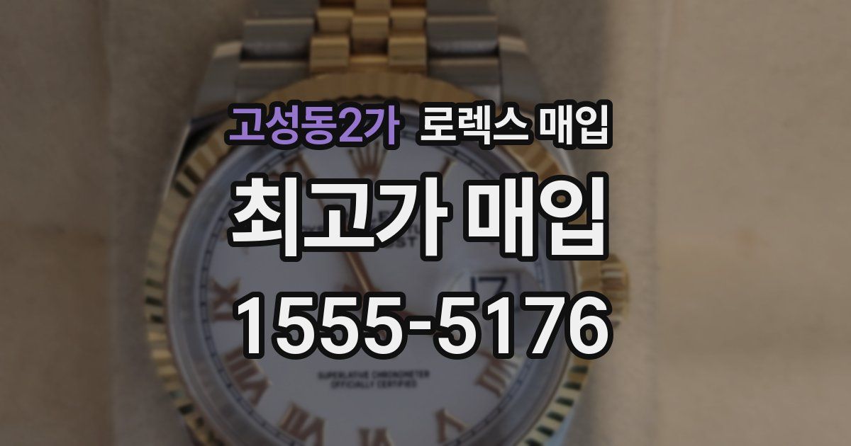 고성동2가 로렉스 매입