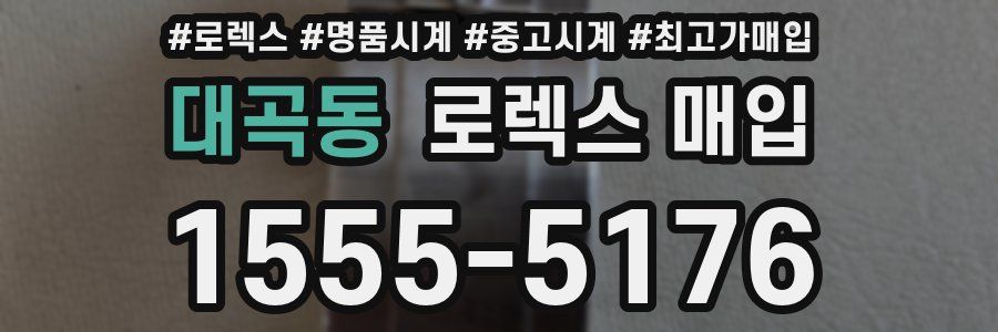 대곡동 로렉스 매입