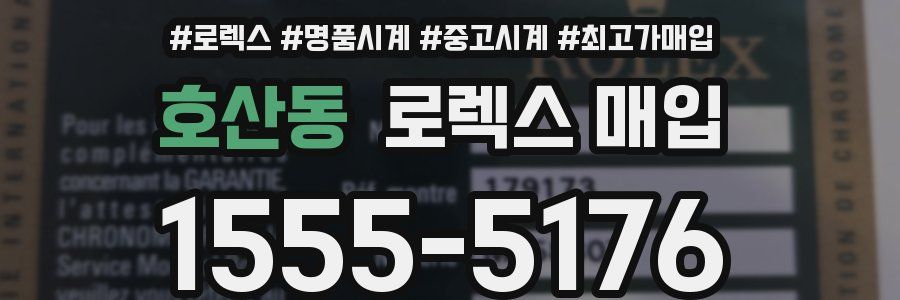 호산동 로렉스 매입
