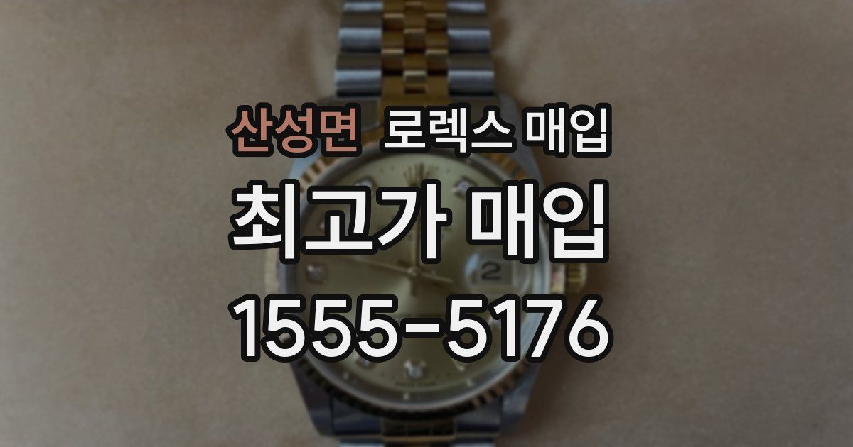 산성면 로렉스 매입