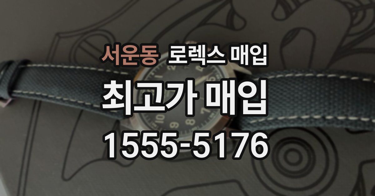 서운동 로렉스 매입