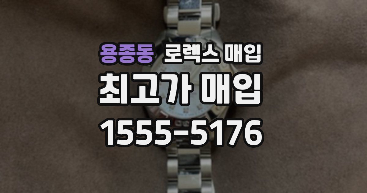 용종동 로렉스 매입