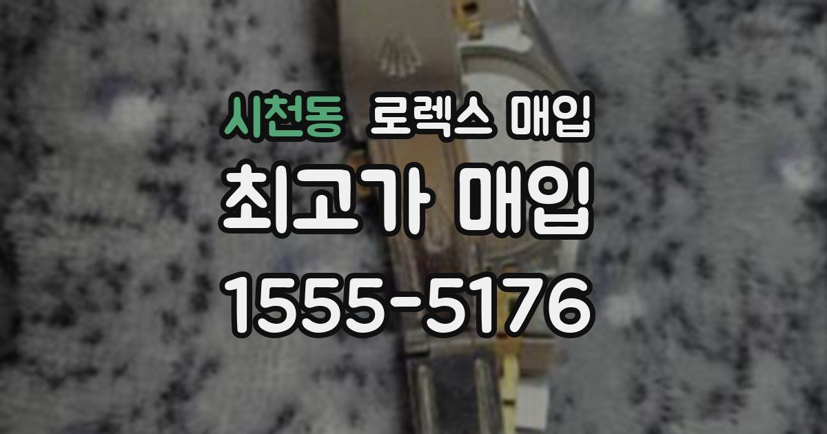 시천동 로렉스 매입