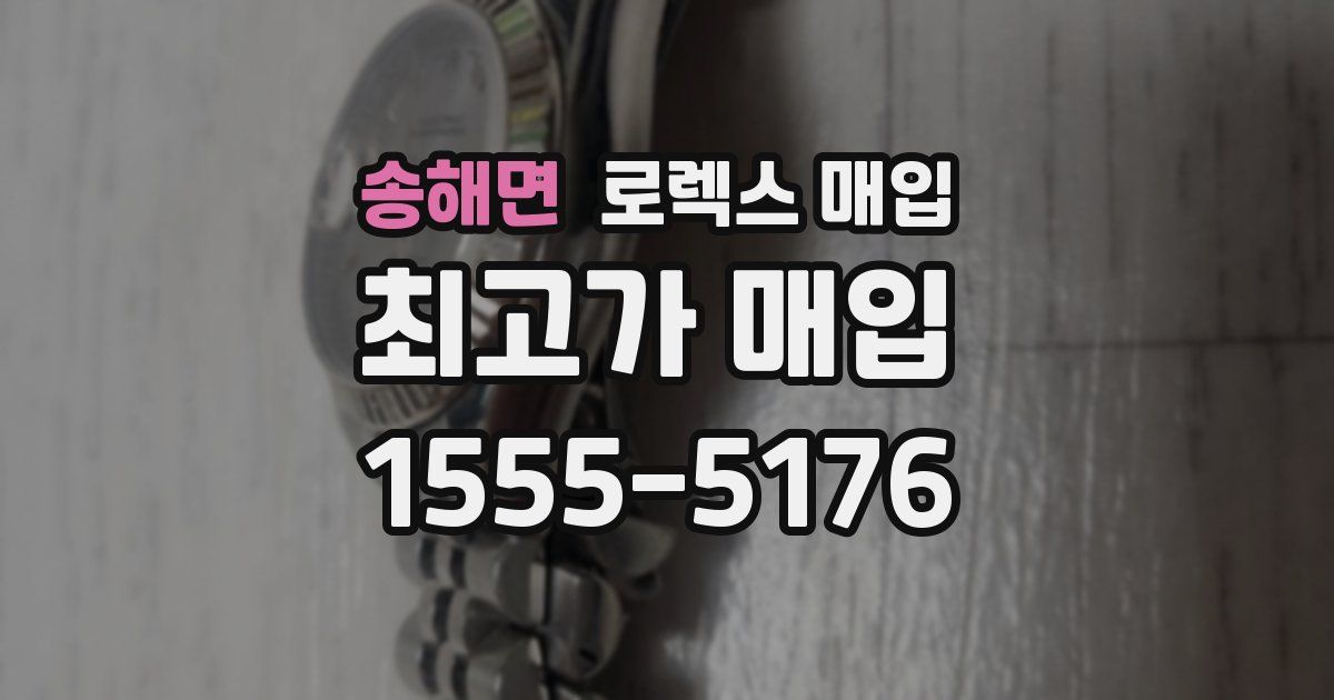 송해면 로렉스 매입