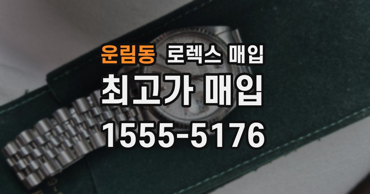 운림동 로렉스 매입