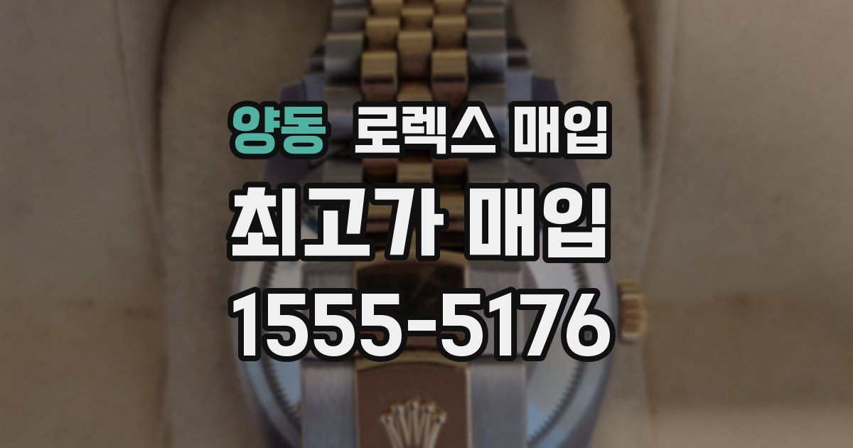 양동 로렉스 매입