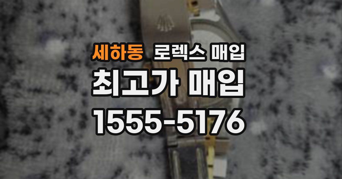 세하동 로렉스 매입