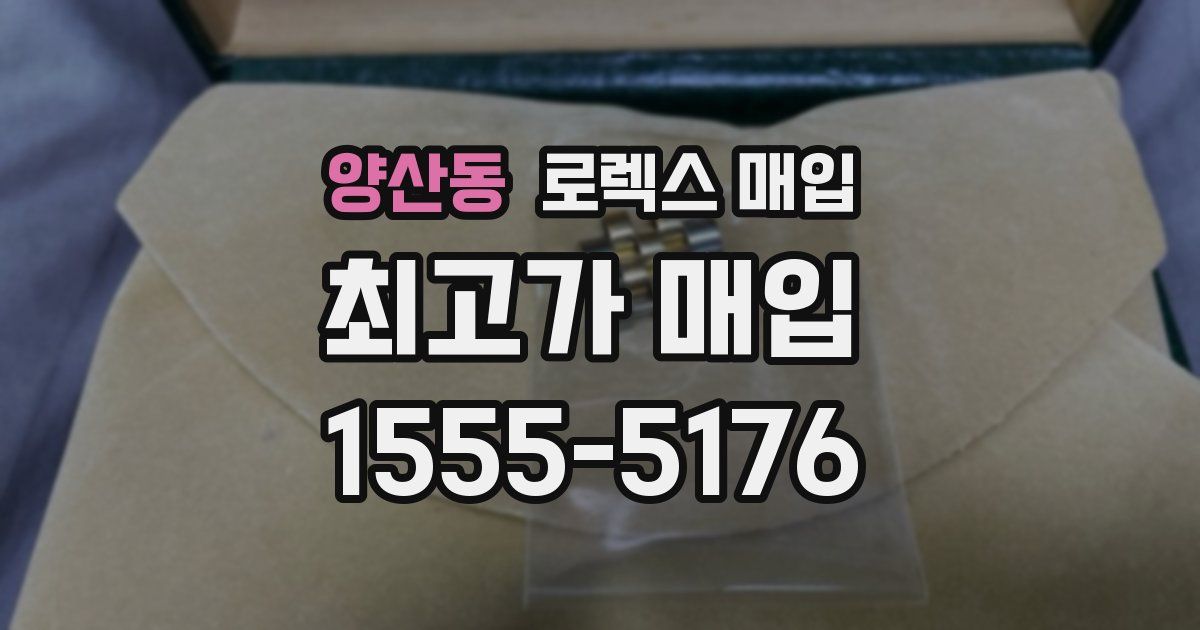 양산동 로렉스 매입