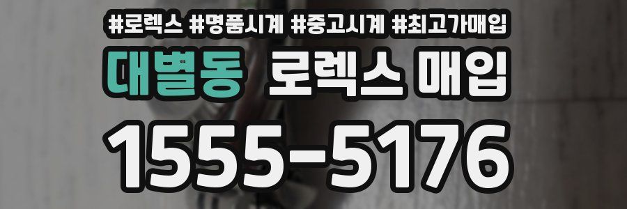 대별동 로렉스 매입