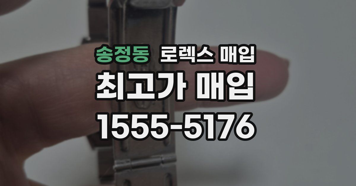 송정동 로렉스 매입