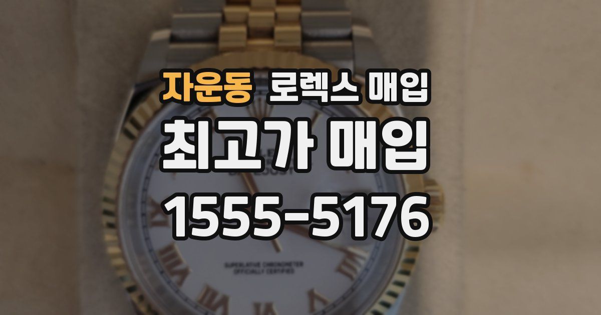 자운동 로렉스 매입