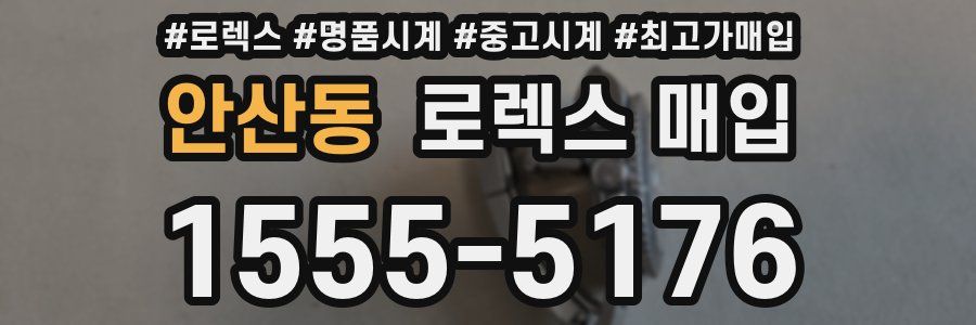 안산동 로렉스 매입