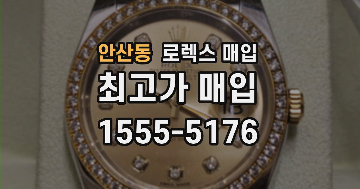 안산동 로렉스 매입