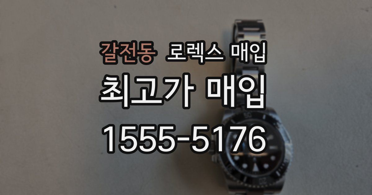 갈전동 로렉스 매입