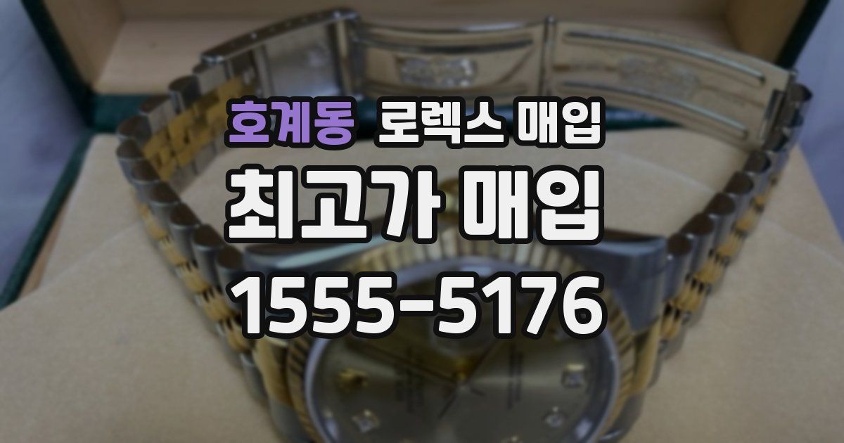 호계동 로렉스 매입