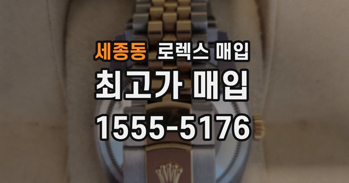 세종동 로렉스 매입