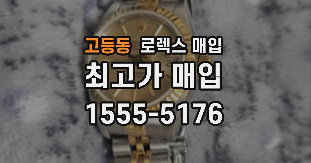고등동 로렉스 매입