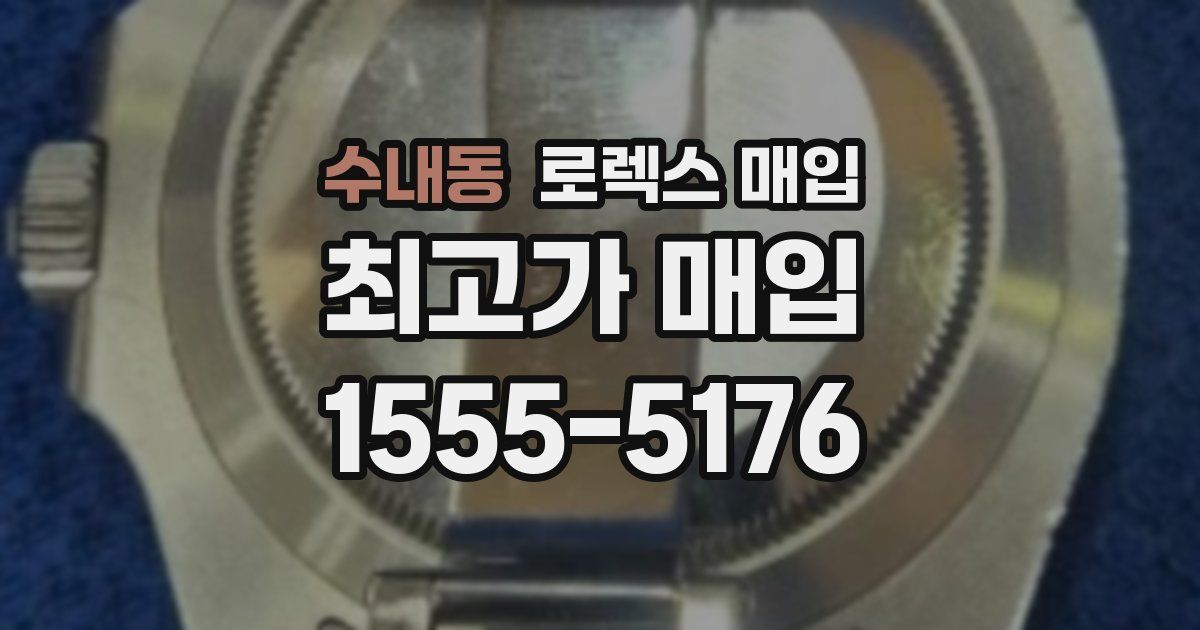 수내동 로렉스 매입