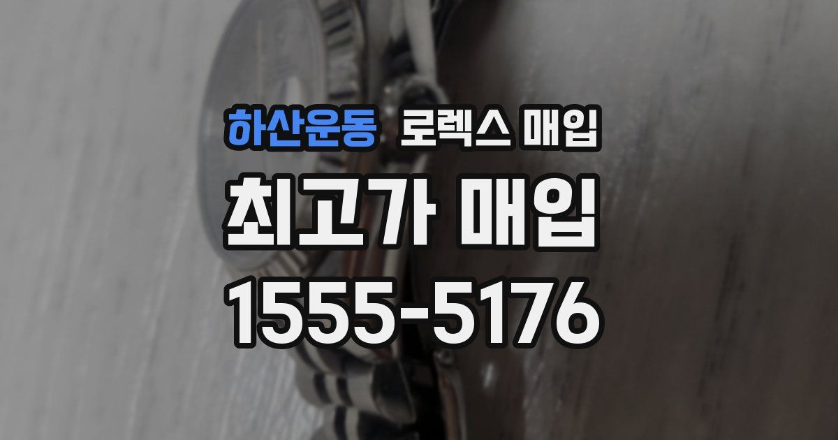 하산운동 로렉스 매입