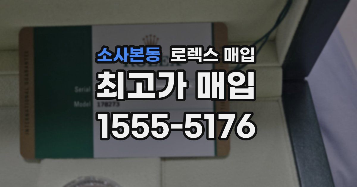 소사본동 로렉스 매입