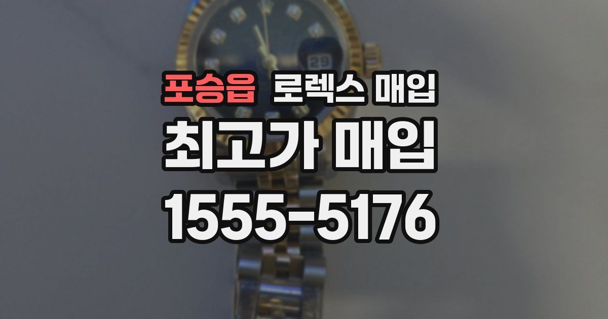 포승읍 로렉스 매입