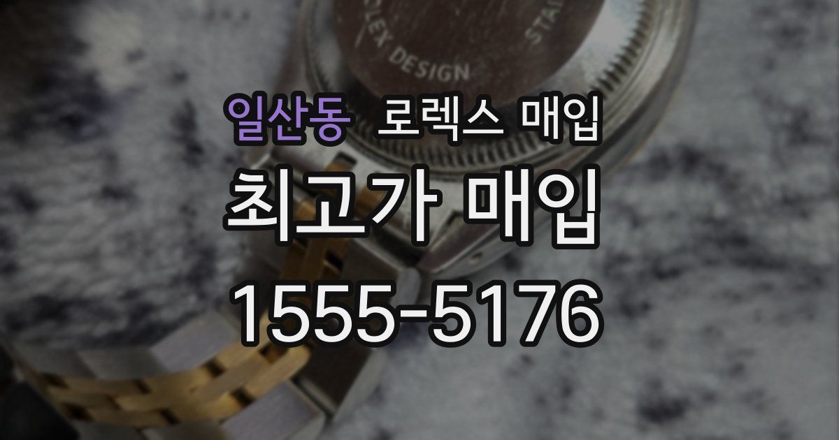 일산동 로렉스 매입