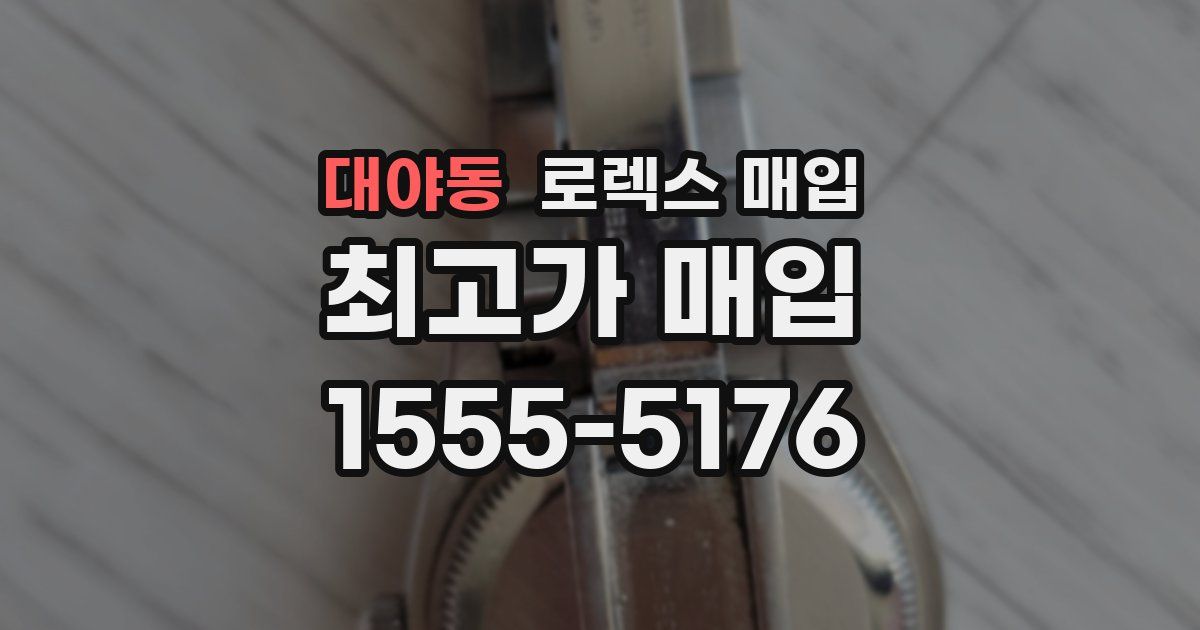 대야동 로렉스 매입