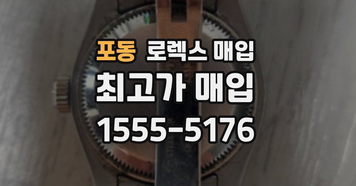 포동 로렉스 매입