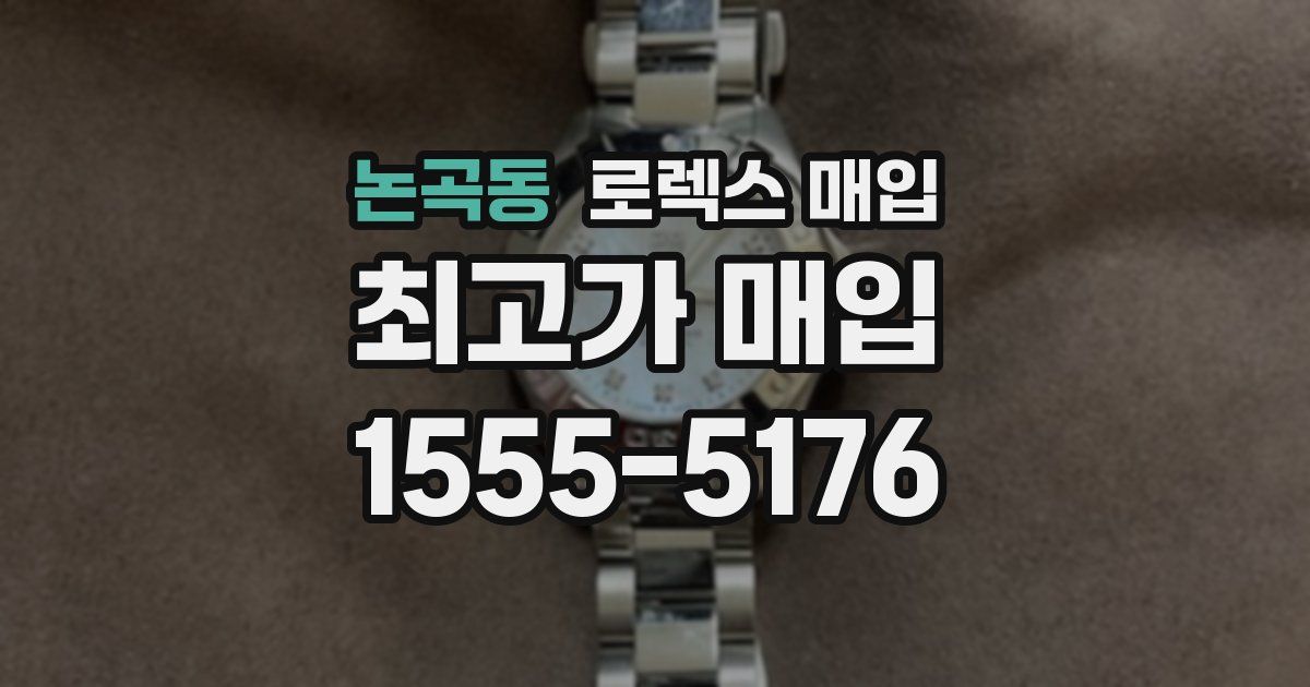 논곡동 로렉스 매입