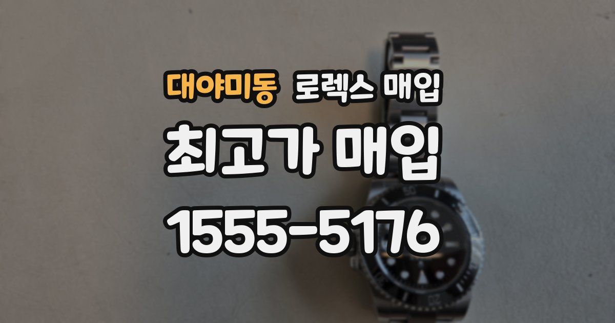 대야미동 로렉스 매입