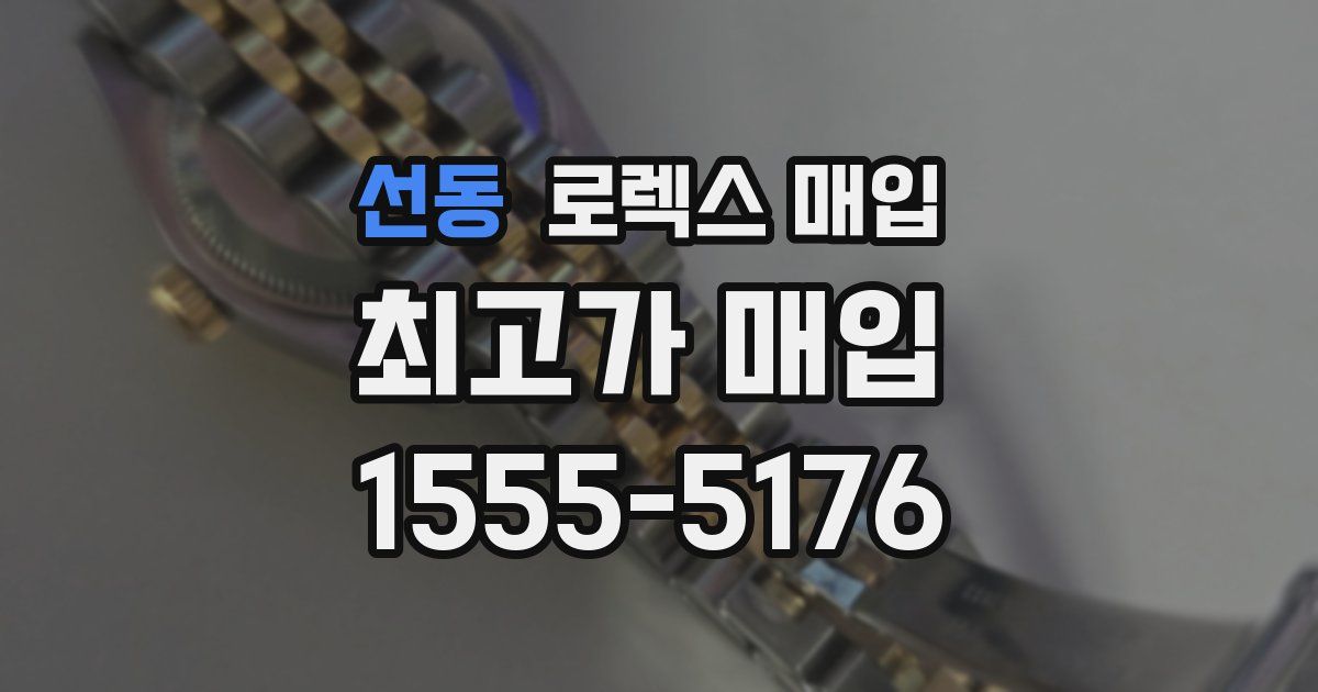 선동 로렉스 매입