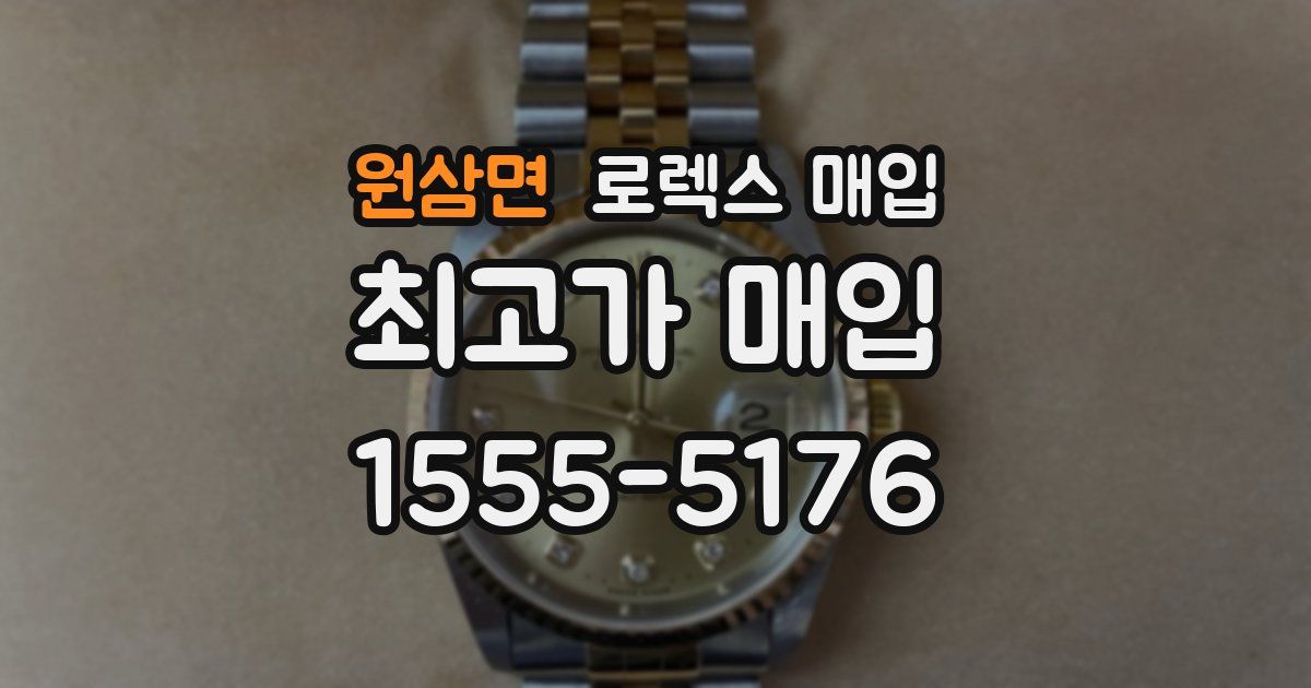 원삼면 로렉스 매입