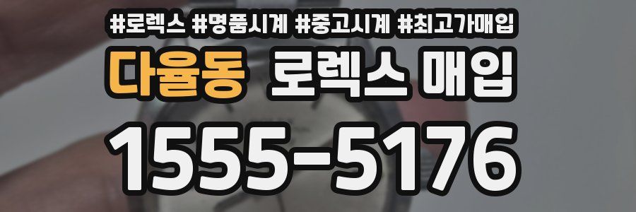 다율동 로렉스 매입