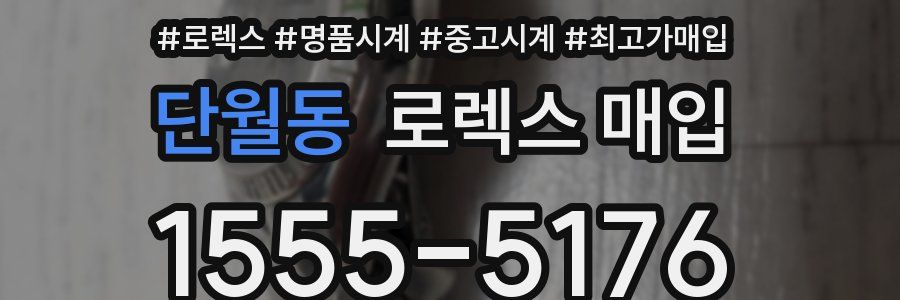 단월동 로렉스 매입
