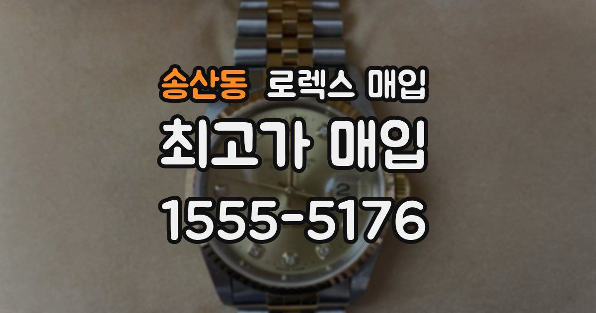 송산동 로렉스 매입