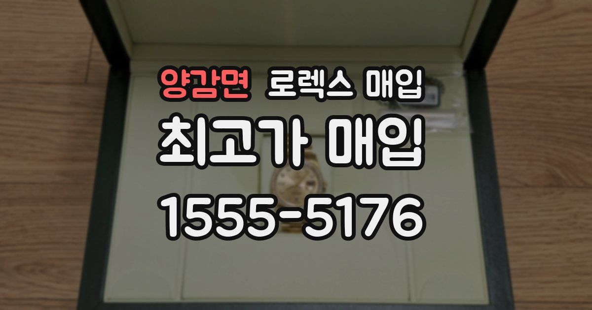 양감면 로렉스 매입