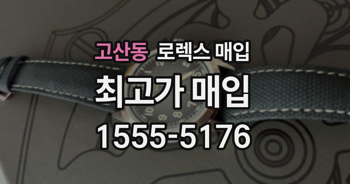 고산동 로렉스 매입