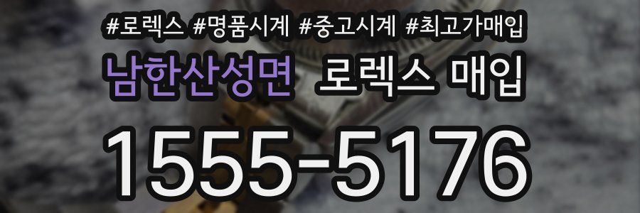 남한산성면 로렉스 매입