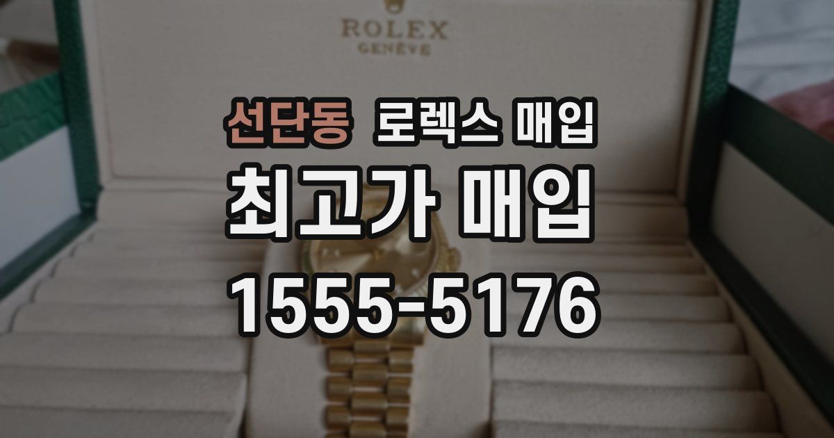 선단동 로렉스 매입