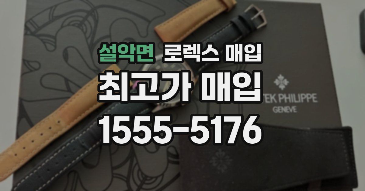 설악면 로렉스 매입