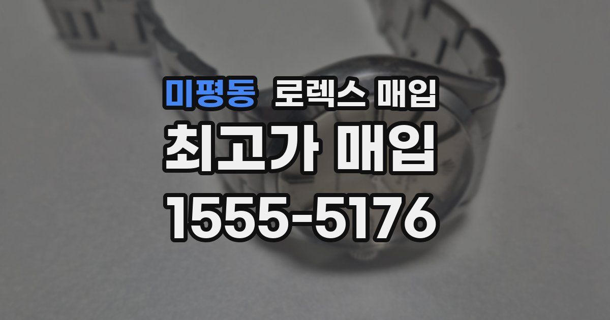 미평동 로렉스 매입