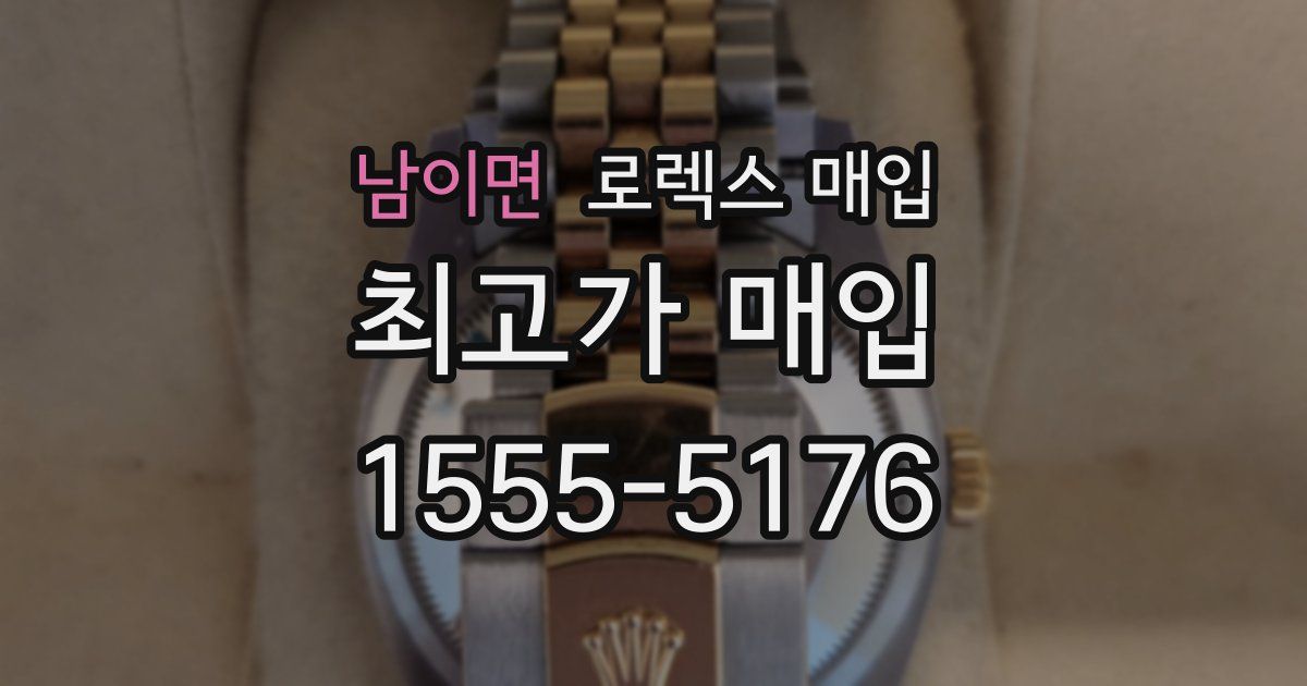 남이면 로렉스 매입