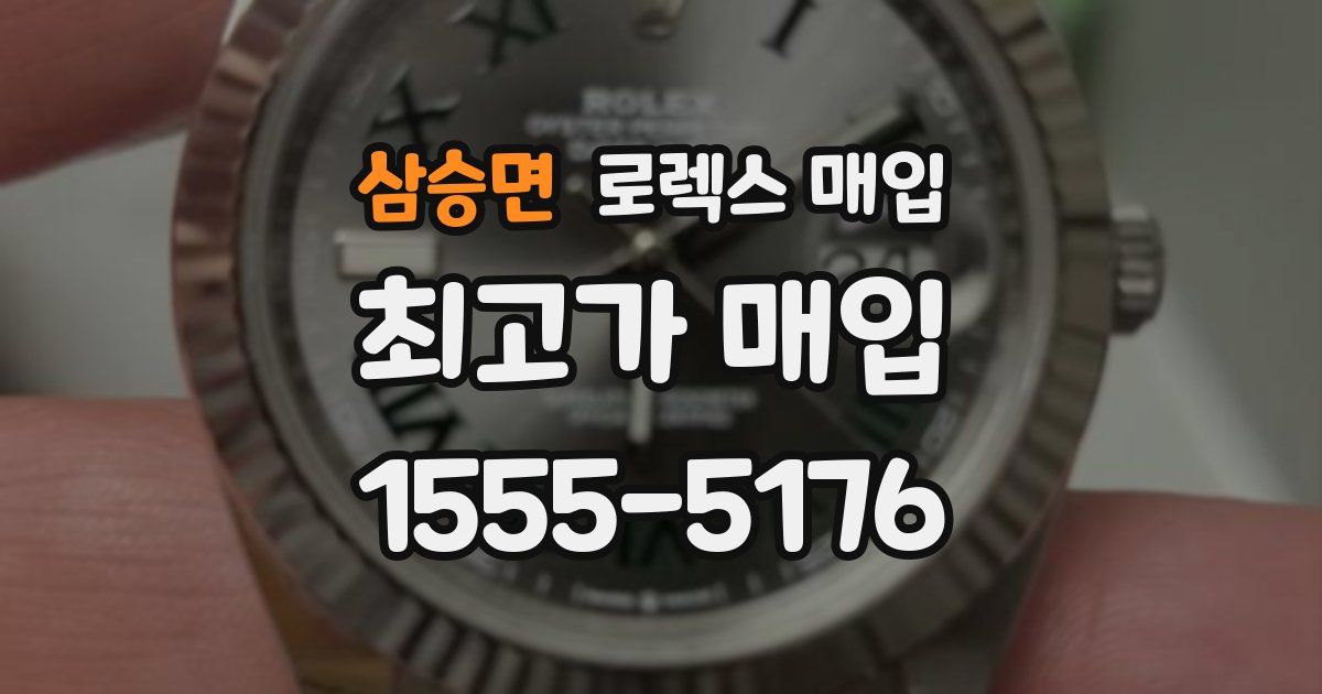 삼승면 로렉스 매입