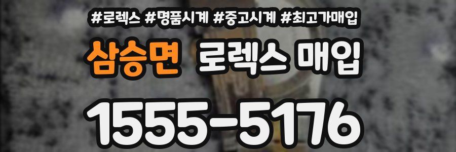 삼승면 로렉스 매입