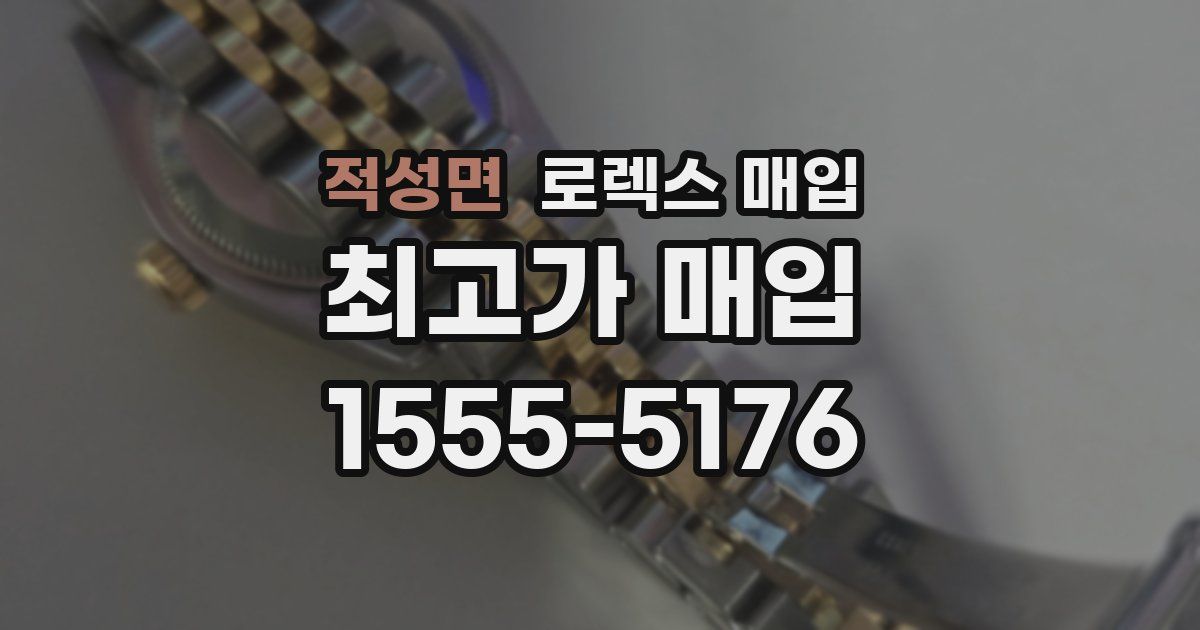 적성면 로렉스 매입