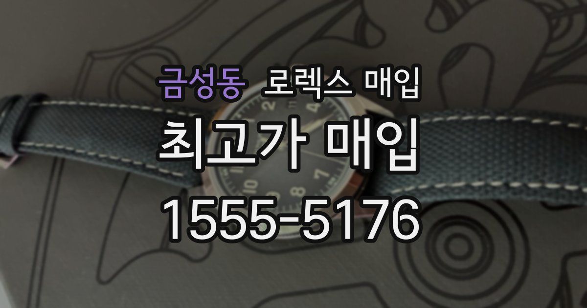 금성동 로렉스 매입