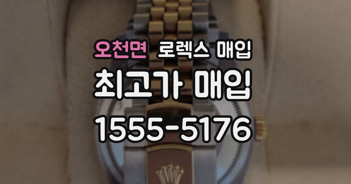 오천면 로렉스 매입