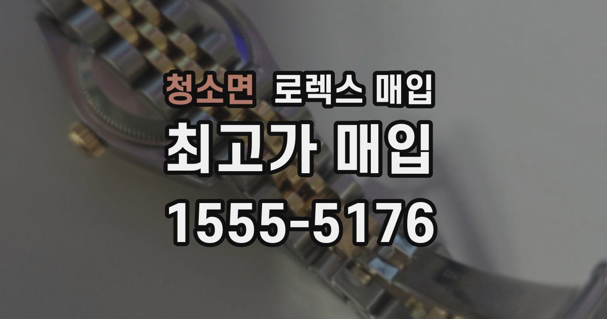 청소면 로렉스 매입